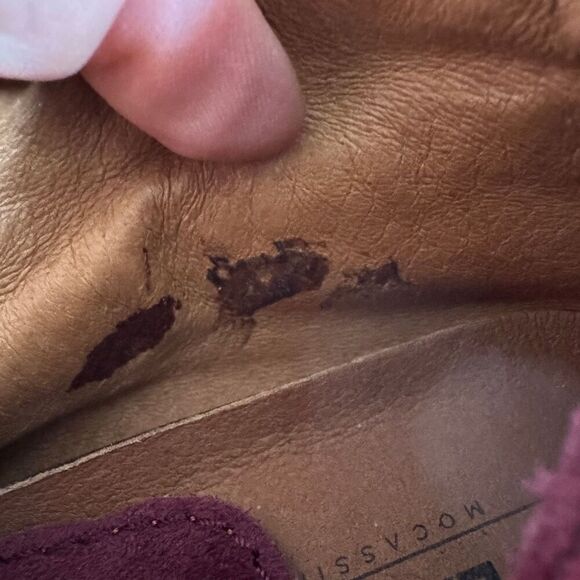 Atlanta Mocassin cranberry suede slip on size 13 - Picture 7 of 8